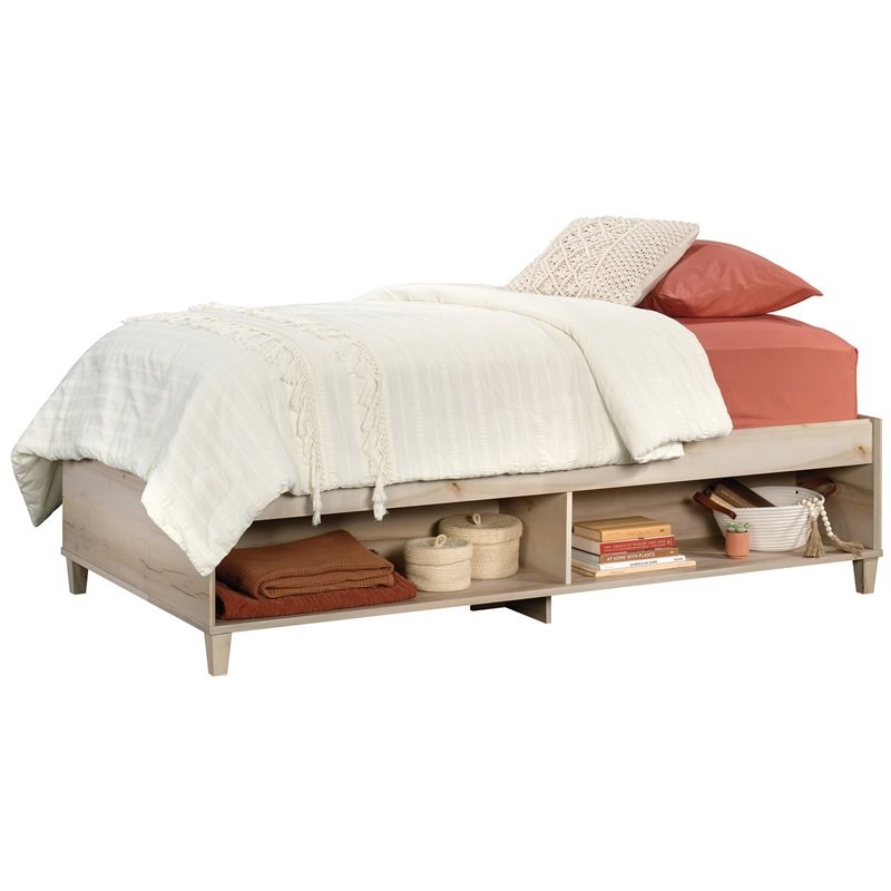 Sauder Willow Place Twin Wooden Daybed with Slats in Pacific Maple