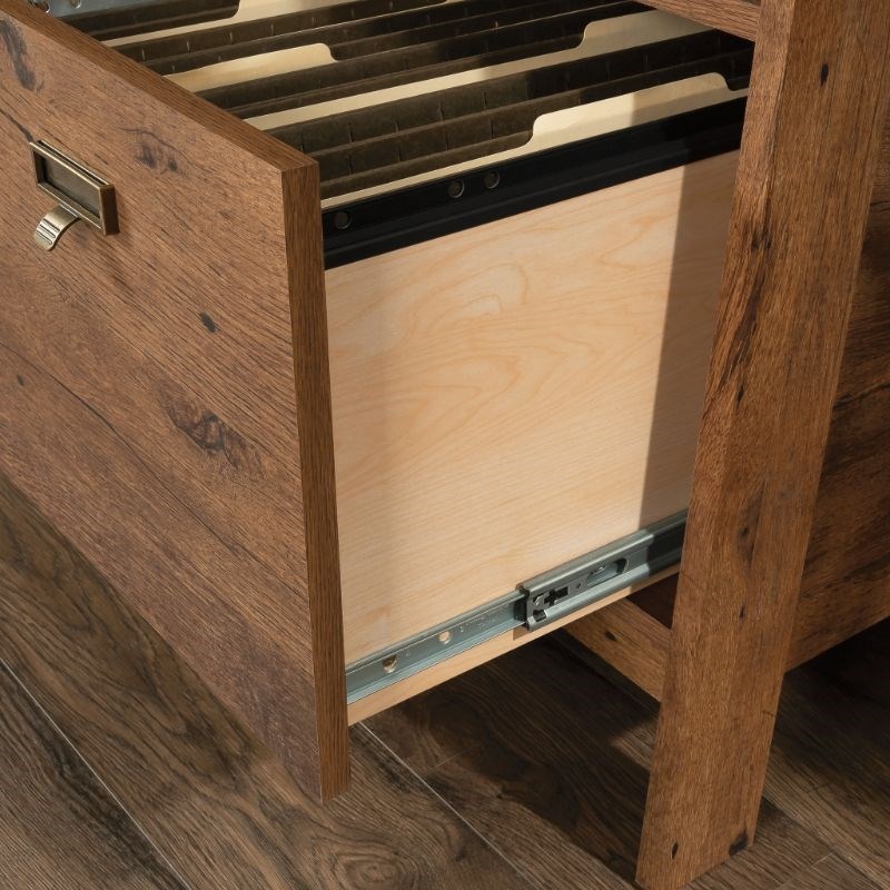 Sauder Trestle Engineered Wood Lateral File Cabinet in Vintage Oak Finish