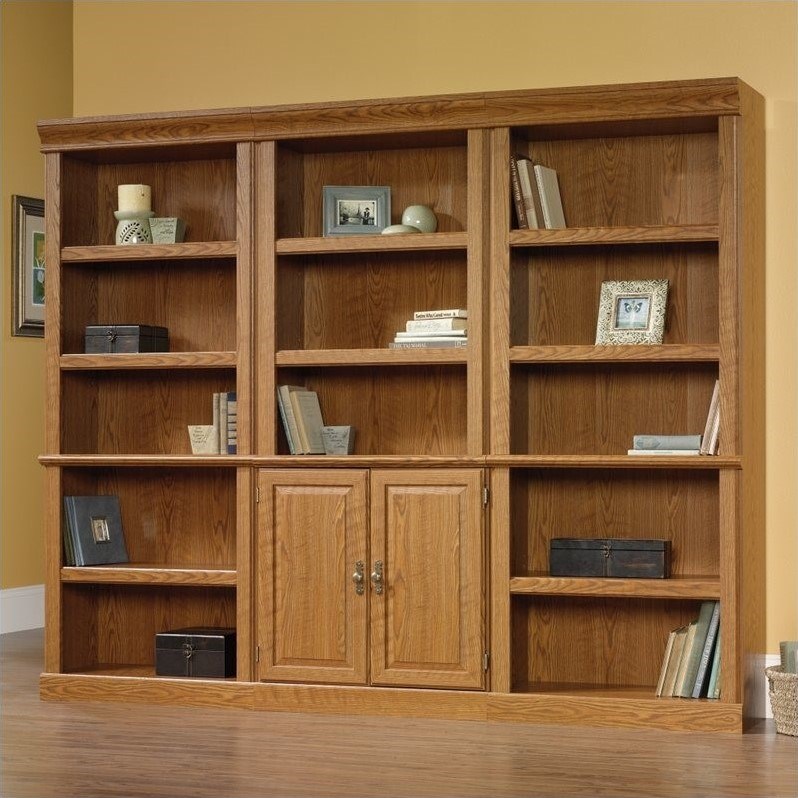 Sauder Orchard Hills 3 Shelf Bookcase in Carolina Oak | Homesquare