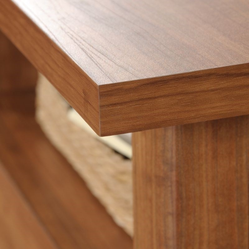 Sauder Union Plain Engineered wood L-Desk in Prairie Cherry Finish