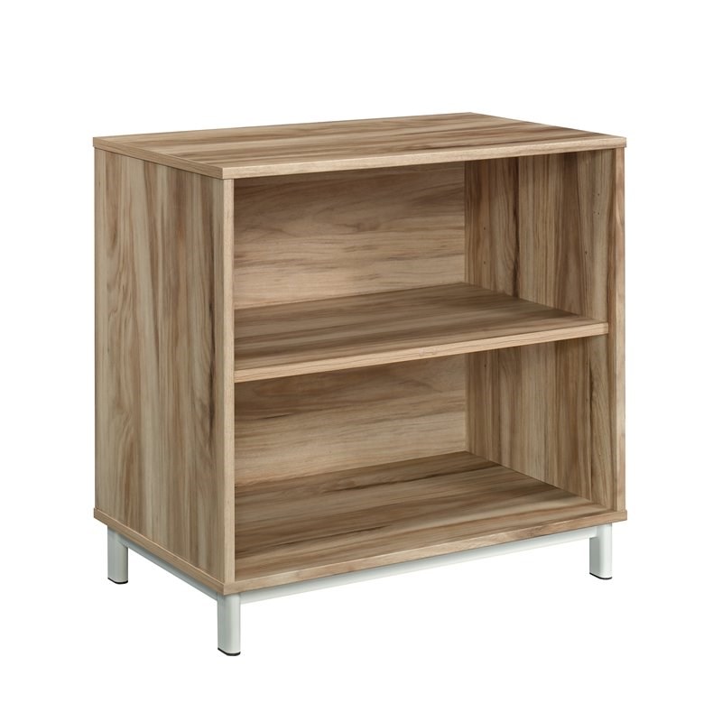 Sauder Portage Park Engineered Wood 2 Shelf Bookcase in Kiln Acacia Brown