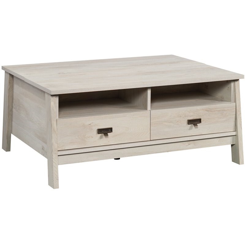 Sauder Trestle Engineered Wood Lift-Top Coffee Table in Chalked Chestnut