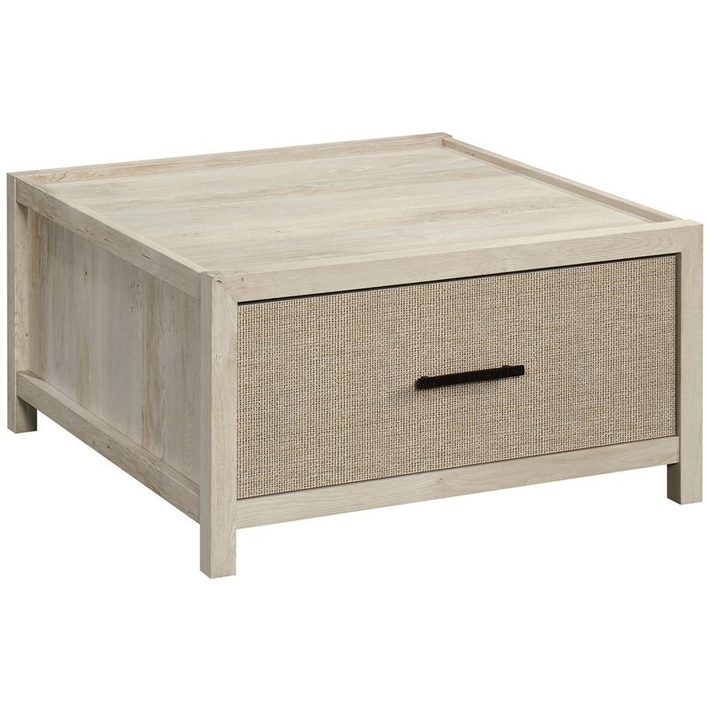 Sauder Pacific View Engineered Wood 2-Drawer Coffee Table in Chalked Chestnut