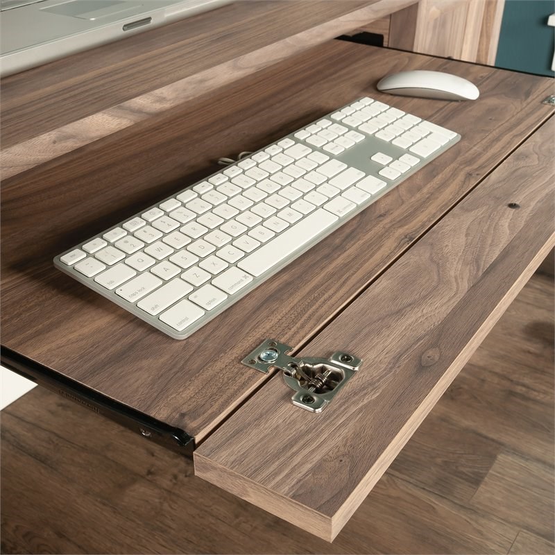 Sauder Edge Water Engineered Wood Computer Desk in Washed Walnut