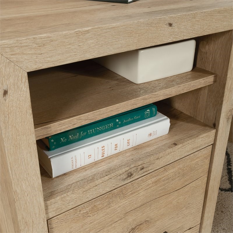 Sauder Pacific View Engineered Wood LShaped Home Office Desk in Prime