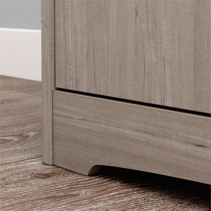 Sauder Beginnings Engineered Wood 3-Drawer Bedroom Dresser in Silver Sycamore