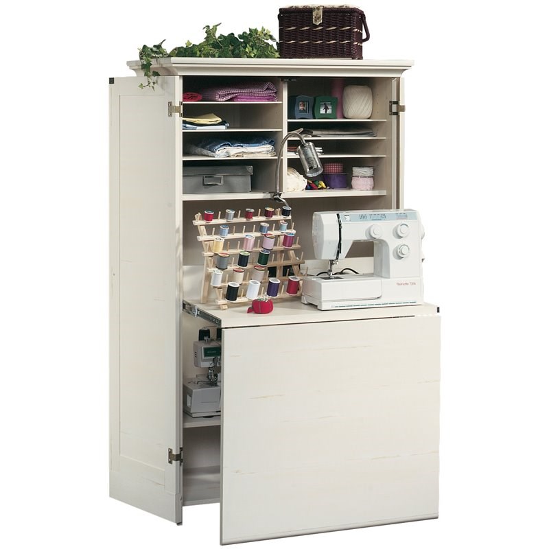 sauder harbor view craft and sewing armoire