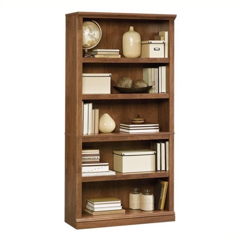 Shelf Bookcase In Oiled Oak Homesquare, 32 Inch Tall Bookcase With Doors