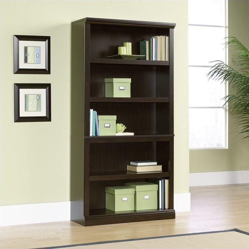 Sauder Select 5 Shelf Bookcase In, Sauder Select 5 Shelf Bookcase Estate Black