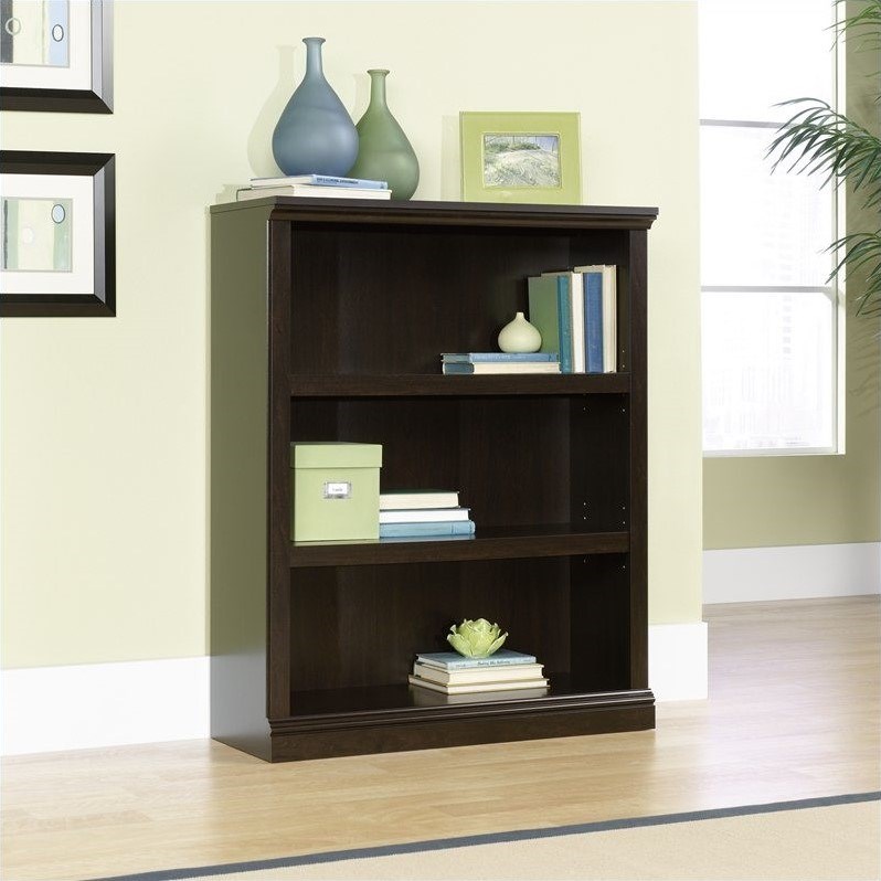 Sauder Select 3 Shelf Bookcase in Jamocha Wood