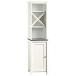 Sauder Caraway Wood Linen Tower in Soft White