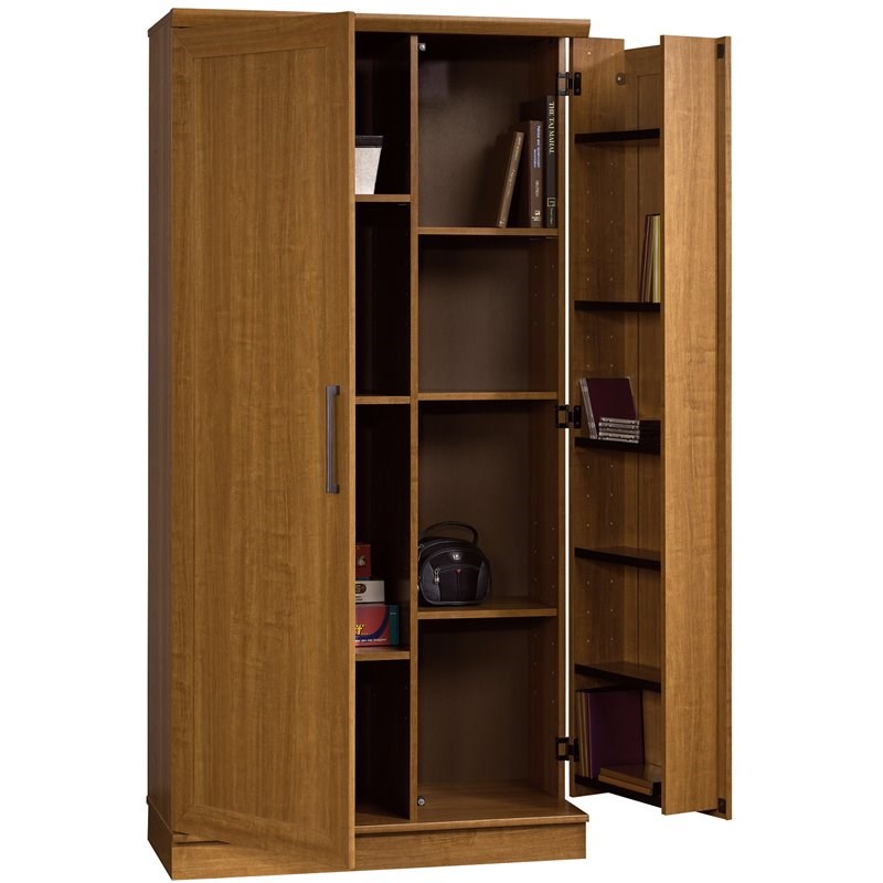 Sauder Homeplus Storage Cabinet in Sienna Oak