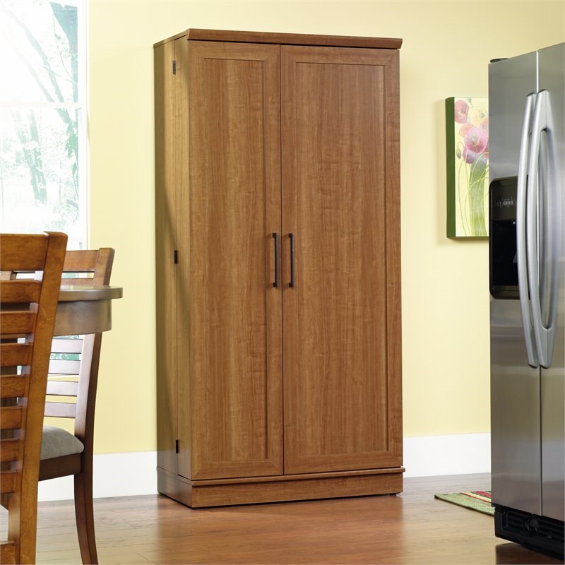 Sauder Homeplus Storage Cabinet in Sienna Oak