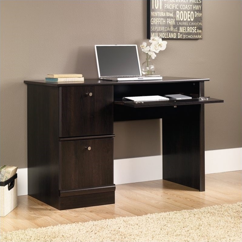 Sauder Select Computer Desk with Keyboard Tray in Cinnamon Cherry