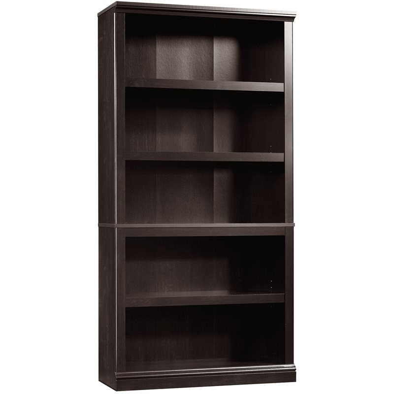 Sauder Select 5 Shelf Bookcase in Estate Black Homesquare
