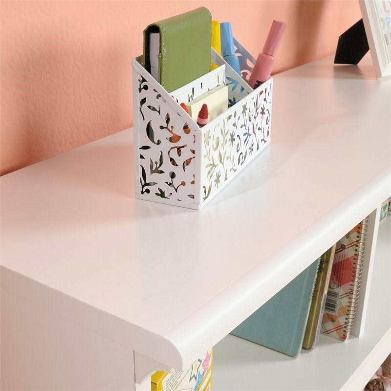 Sauder Pogo Engineered Wood Bookcase/Footboard in Soft White Finish Homesquare