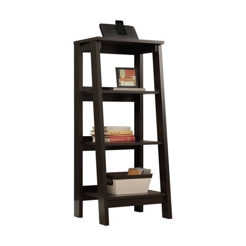 Sauder Trestle 3 Shelf Bookcase in Jamocha Wood Homesquare