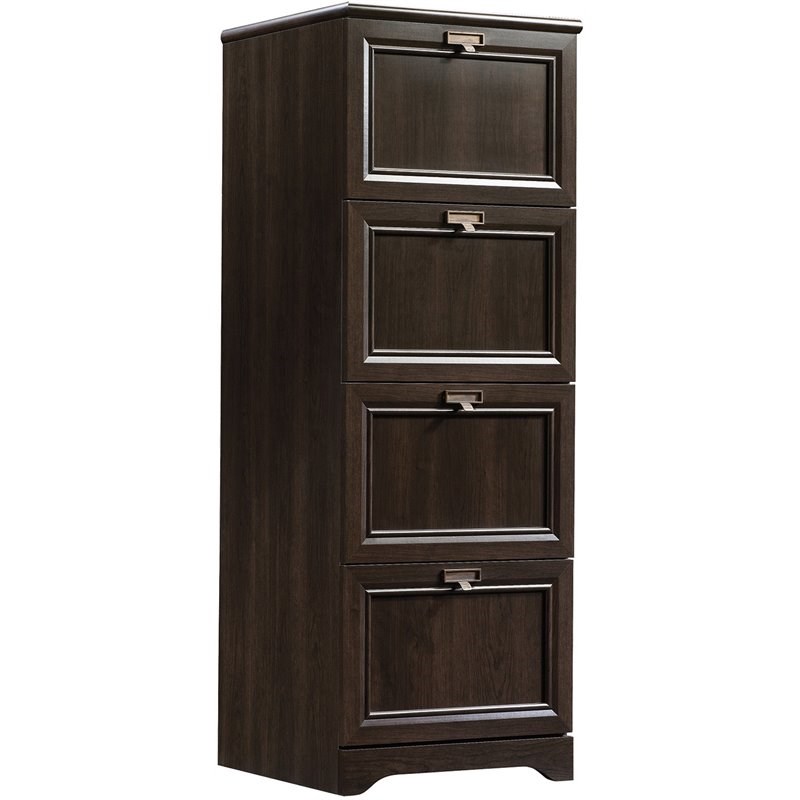 sauder file cabinet in cinnamon cherry - 415978