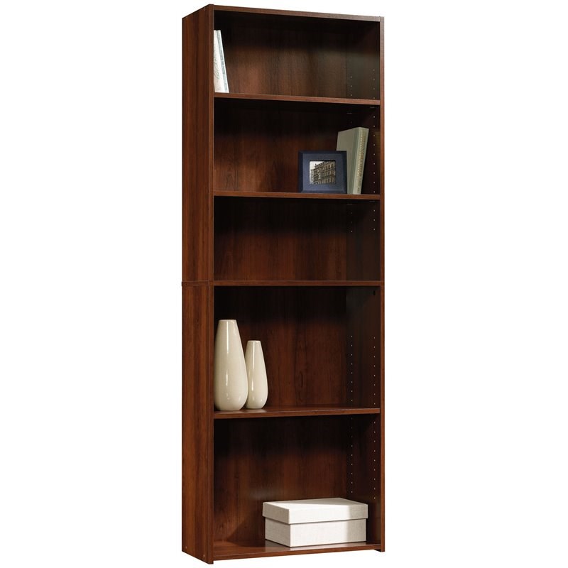 Sauder Beginnings Engineered Wood 5Shelf Bookcase in Brook Cherry