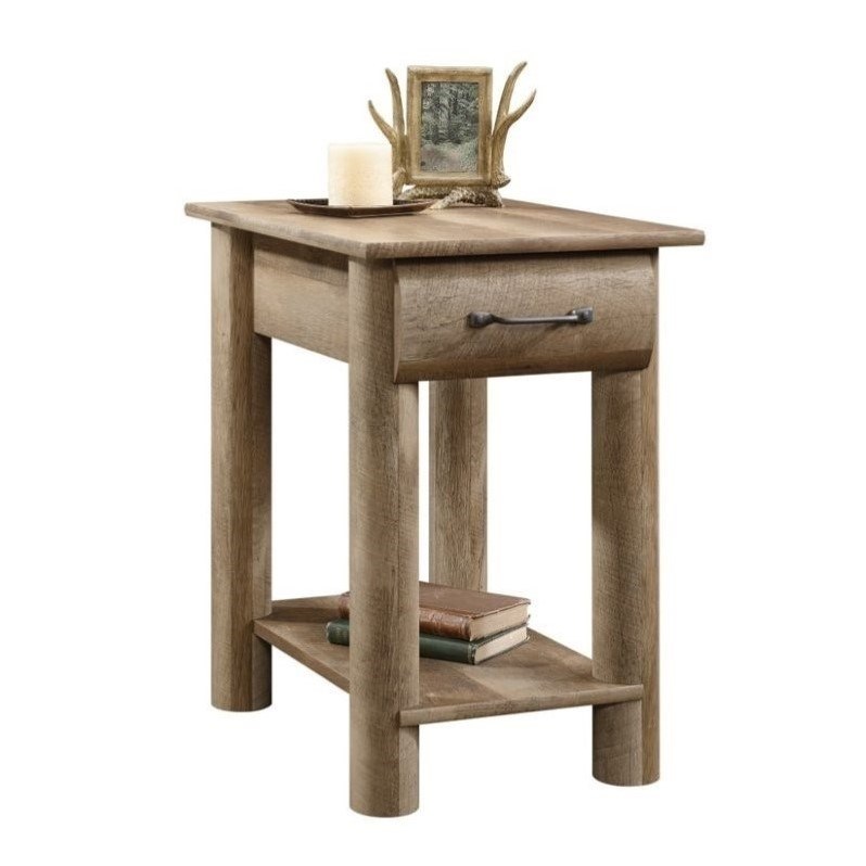Sauder Boone Mountain End Table in Craftsman Oak Homesquare