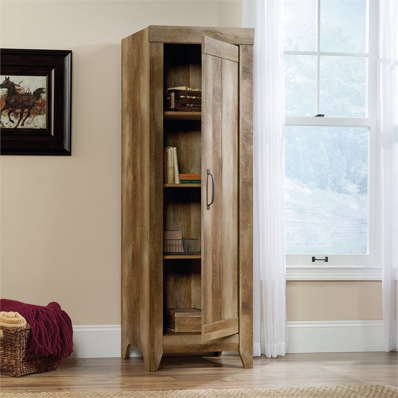 Sauder Adept Storage Cabinet in Craftsman Oak