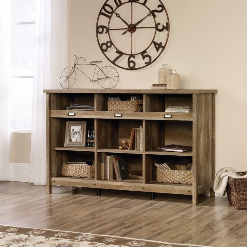 Sauder Adept 9 Cubby Storage Unit in Craftsman Oak | Homesquare