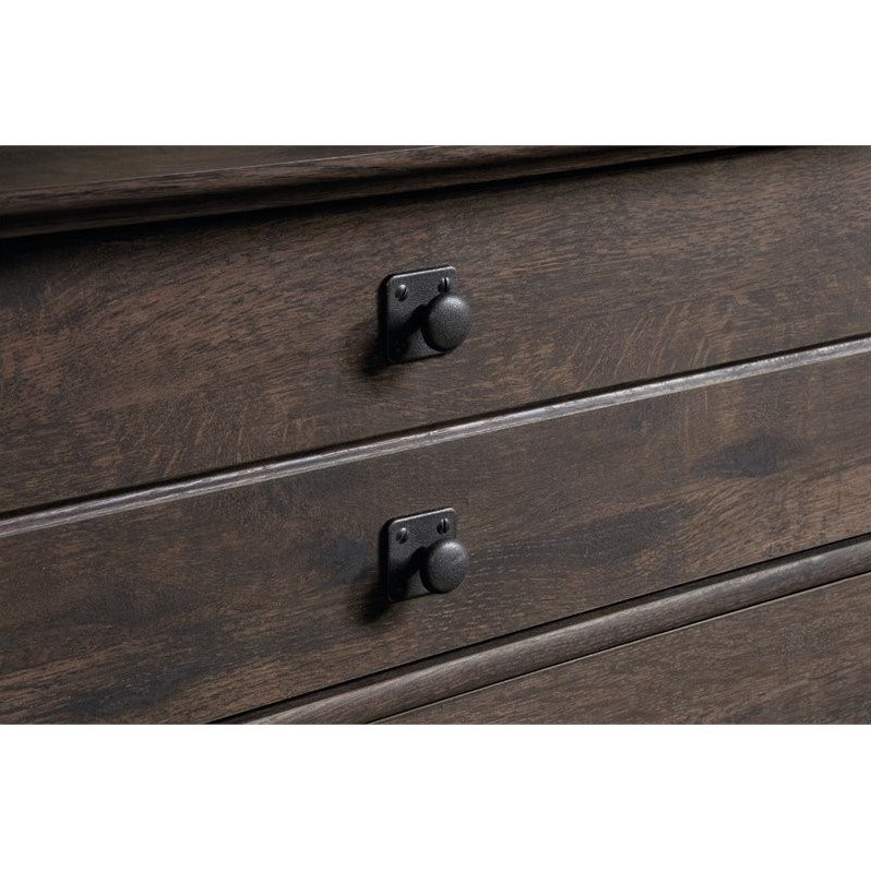 Sauder Carson Forge Engineered Wood 4-Drawer Bedroom Chest in Coffee Oak
