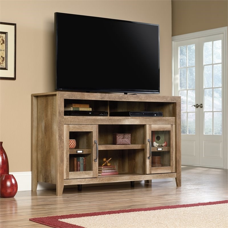Sauder Dakota Pass TV Stand in Craftsman Oak Homesquare