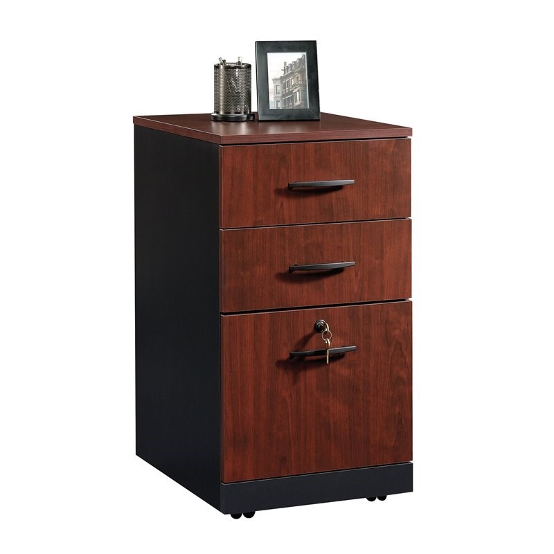 Sauder Via 3 Drawer File Cabinet in Classic Cherry