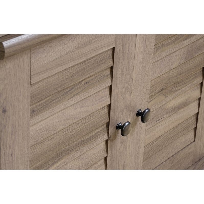 Sauder Harbor View 3 Shelf Bookcase in Salt Oak Homesquare