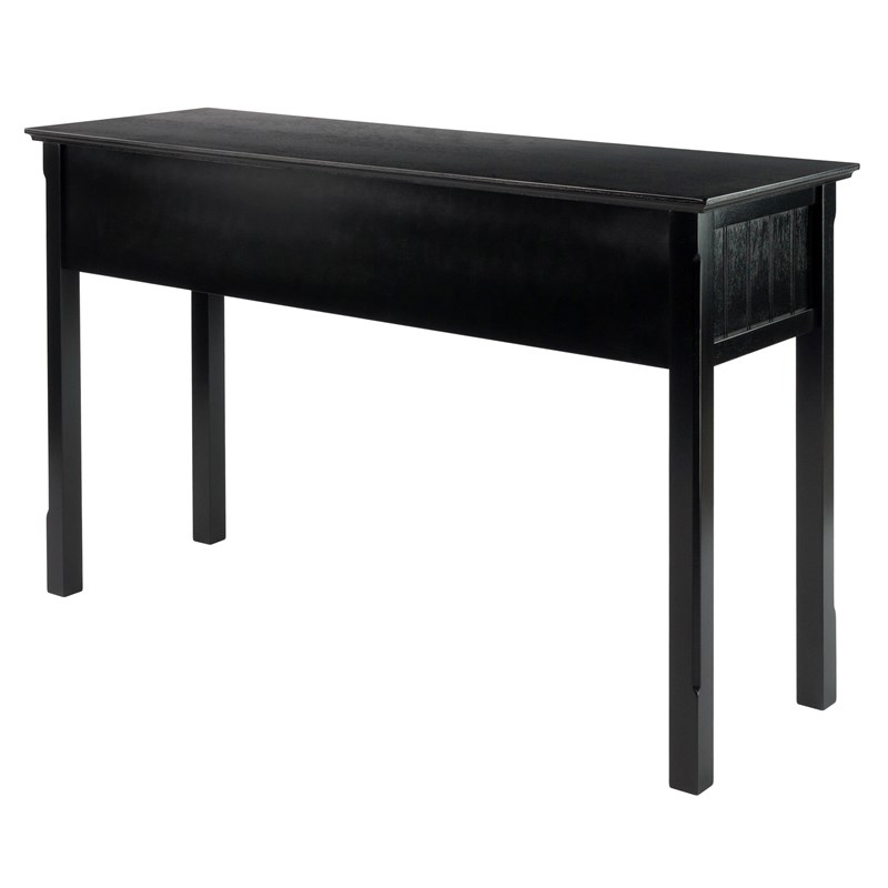 Winsome Timber Solid Wood Console/Sofa Table in Black