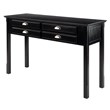 Winsome Timber Solid Wood Console/Sofa Table in Black
