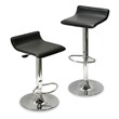 Winsome Spectrum Adjustable Air Lift Bar Stools in Black (Set of 2)