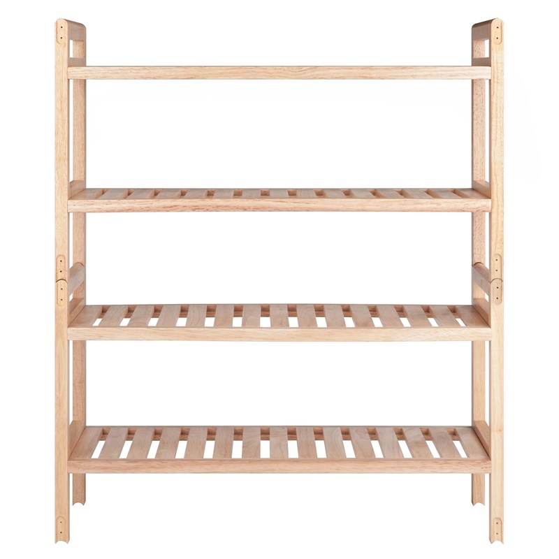 Winsome Mercury 2 Piece Stackable Shoe Rack Set in Natural