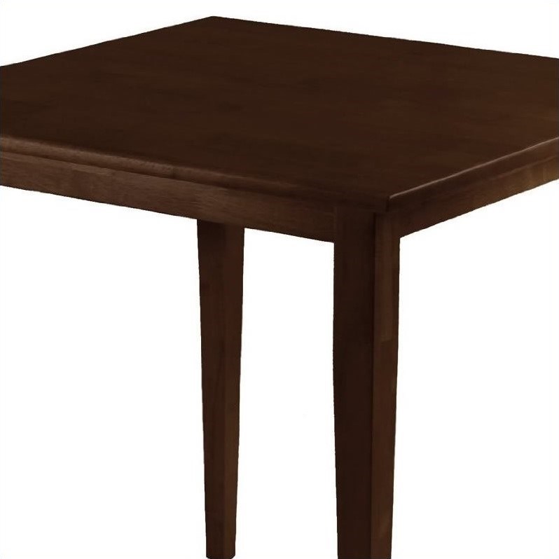 winsome wood groveland square dining table in antique walnut 94035