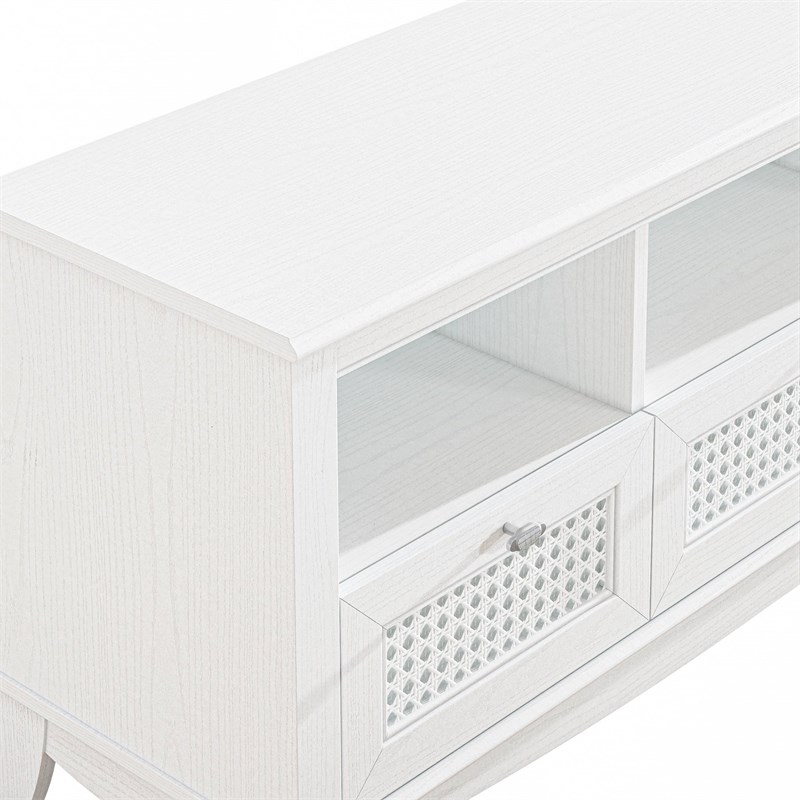 Liviland 55 In White Oak Wood Tv Stand For Tv Up To 60 In W Drawer Homesquare