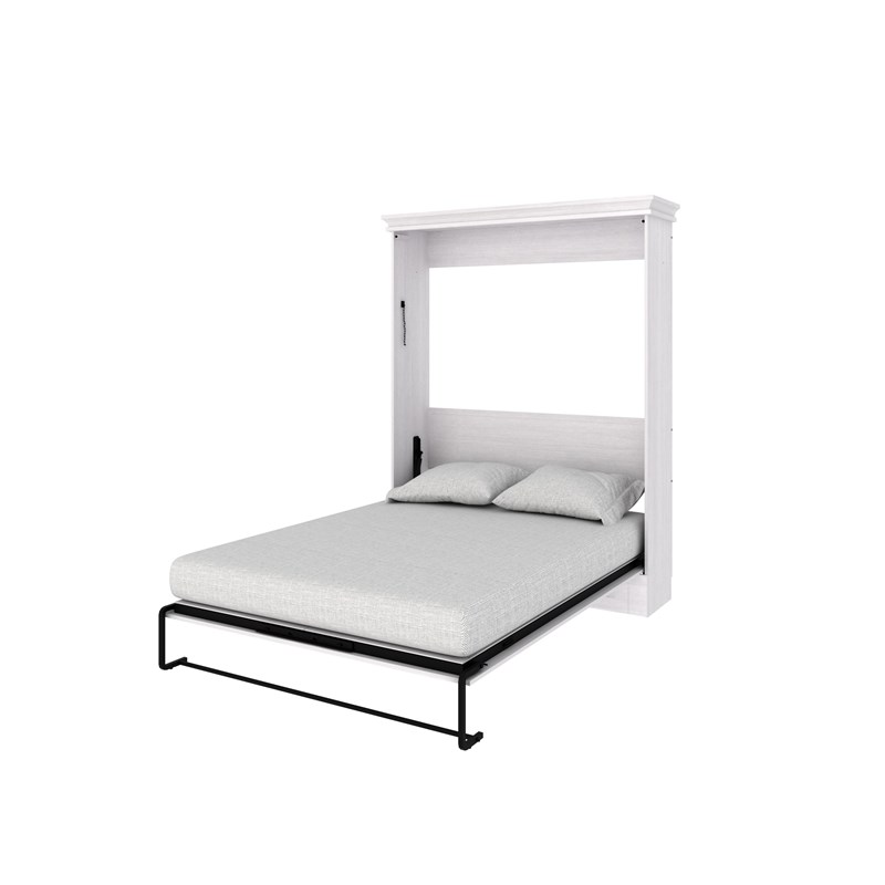 RoomAndLoft Windsor Queen Solid Wood Murphy Wall Bed in White | Homesquare