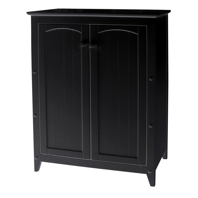 Catskill Craftsmen 2 Door Wood Storage Cabinet in Black