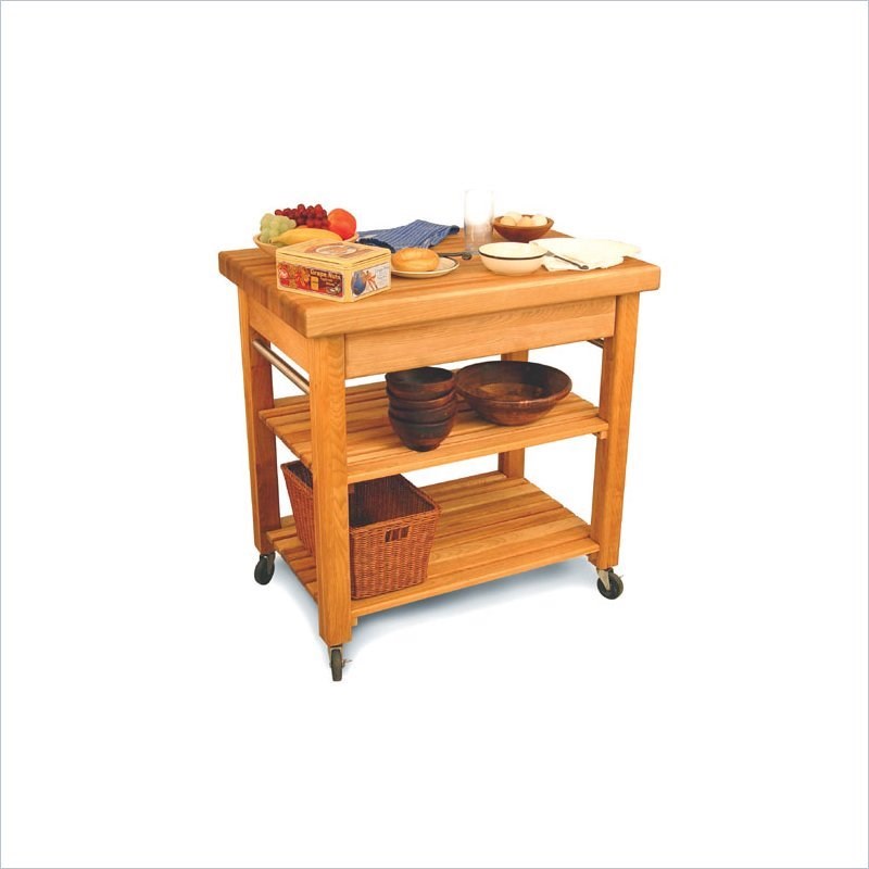 Catskill Craftsmen French Country Medium Butcher Block in Natural