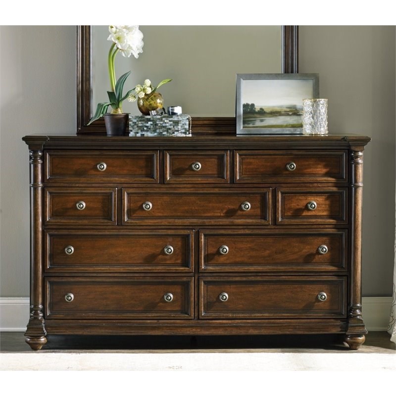 Hooker Furniture Leesburg 10 Drawer Dresser in Mahogany Homesquare