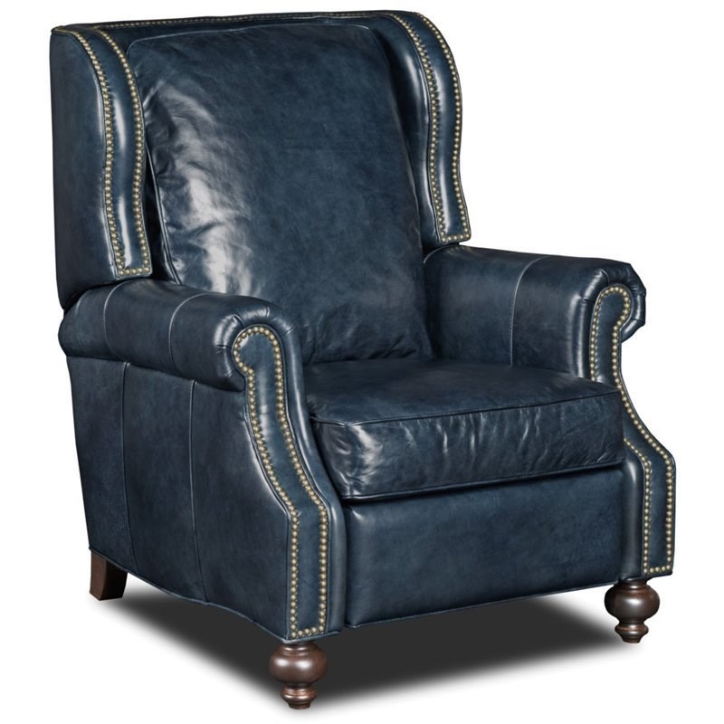 hooker furniture balmoral maurice recliner in blue - rc140-048