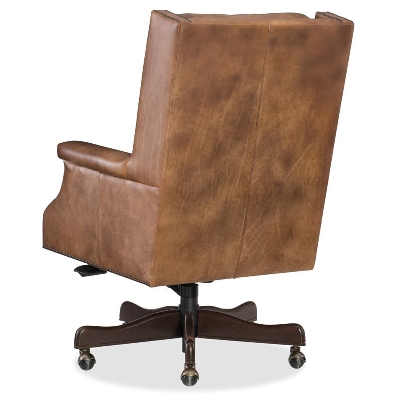Hooker Furniture Beckett Leather Home Office Chair in Checkmate Pawn