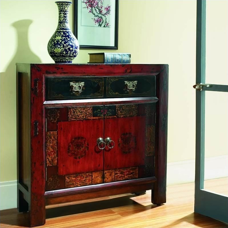 hooker furniture seven seas asian two door drawer hall accent chest ...