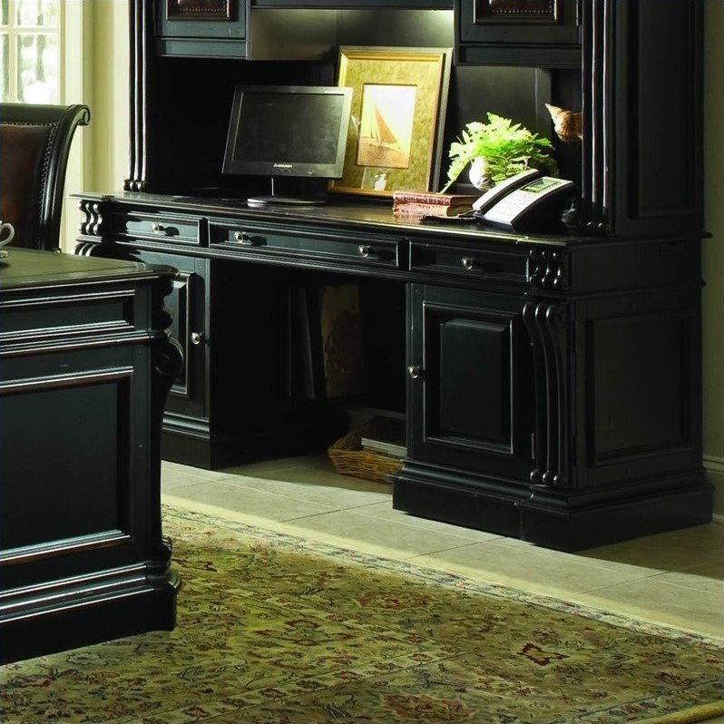 Hooker Furniture Telluride Computer Credenza Desk in Black Homesquare