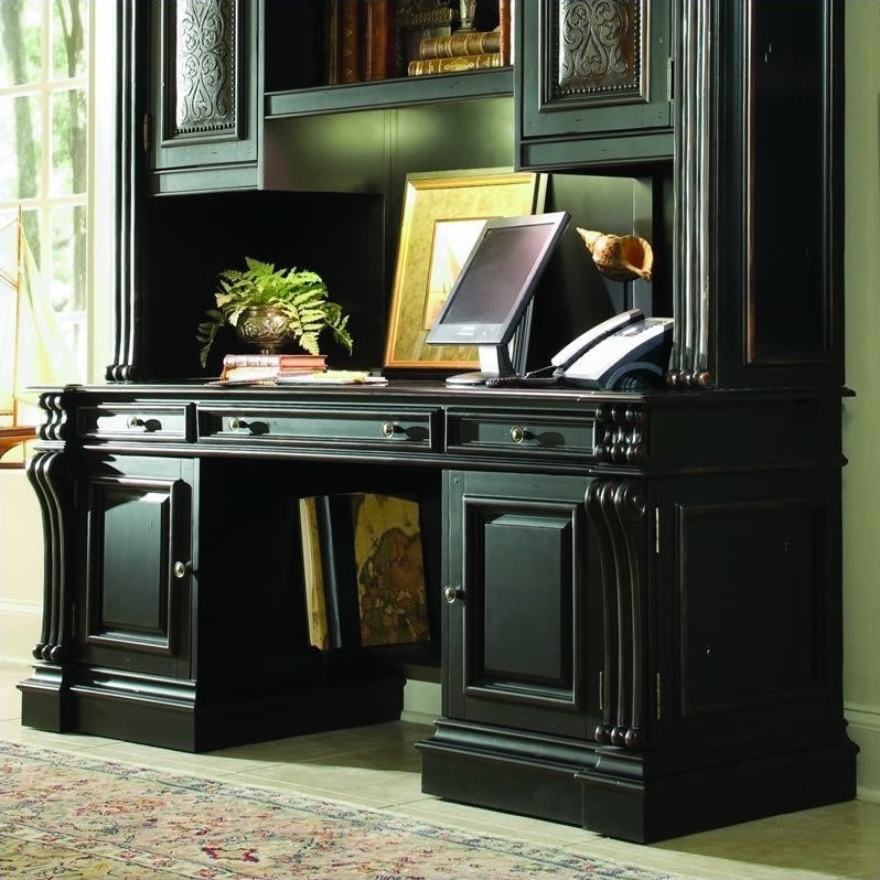 Hooker Furniture Telluride Computer Credenza Desk in Black Homesquare