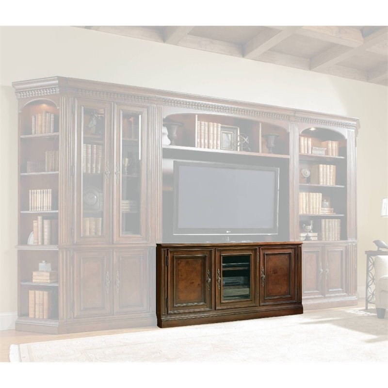 Hooker Furniture European Renaissance II Entertainment Console and Hutch in Cherry