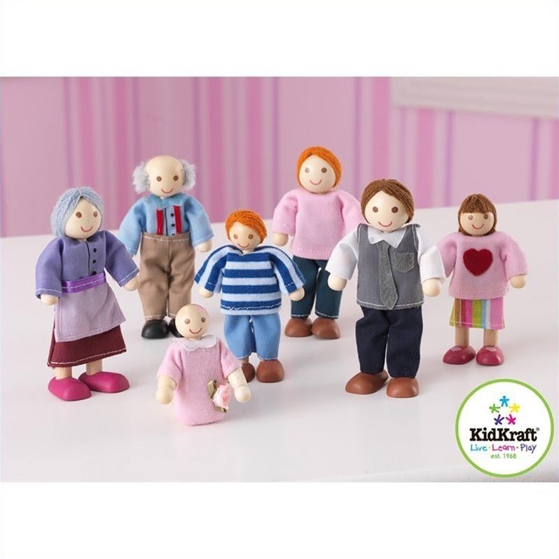 KidKraft Doll House Doll Family of 7 - Caucasian
