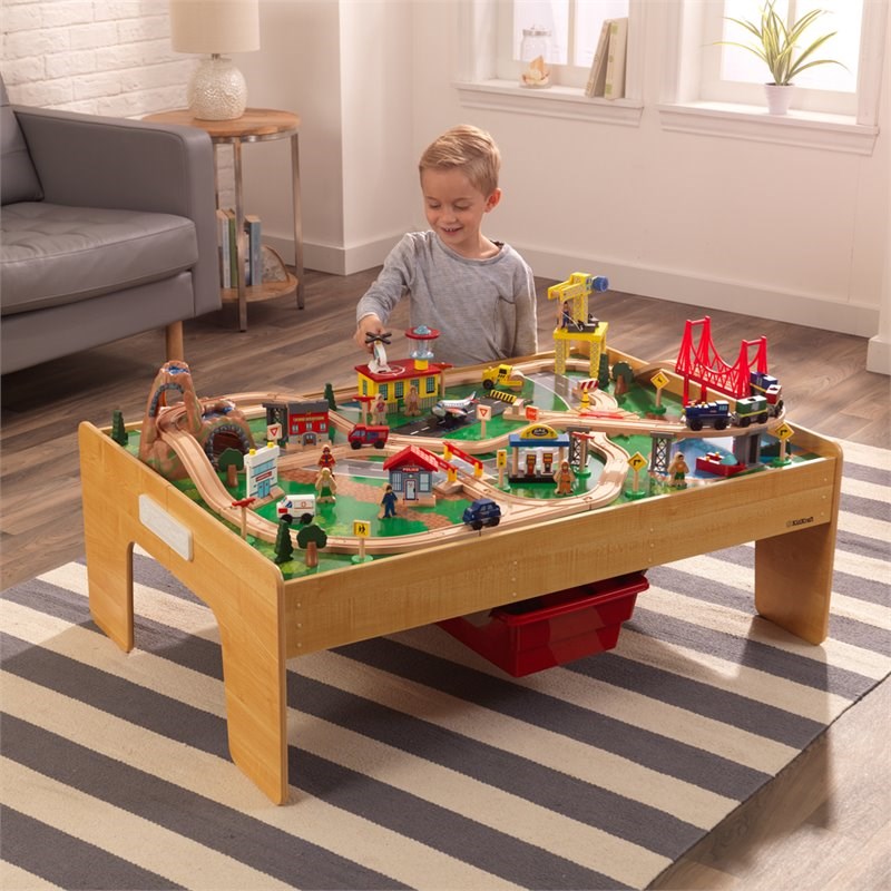 kidkraft railway express train set & table