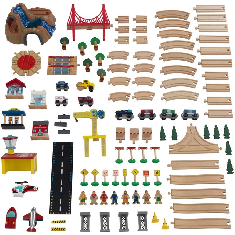 kidkraft railway express train set & table