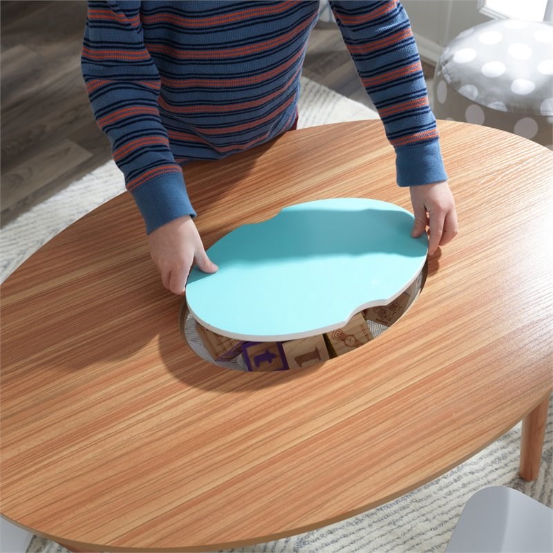 Kidkraft Mid-Century Kid 3 Piece Toddler Storage Activity Table Set